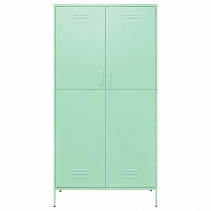vidaXL 洋服ダンス ミント 90x50x180 cm スチール家具 キャビネット&収納 戸棚・ワードローブ(代引不可)