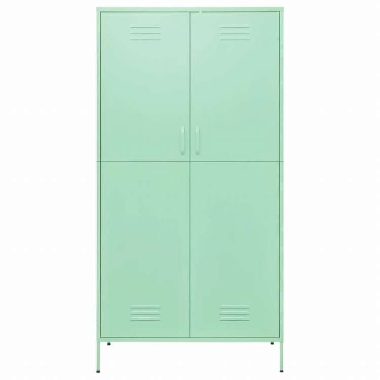 vidaXL 洋服ダンス ミント 90x50x180 cm スチール家具 キャビネット&収納 戸棚・ワードローブ(代引不可)