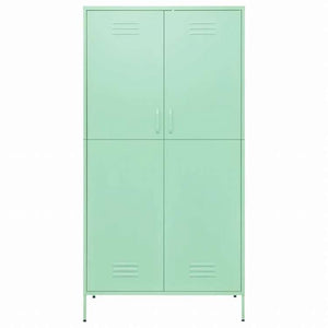 vidaXL 洋服ダンス ミント 90x50x180 cm スチール家具 キャビネット&収納 戸棚・ワードローブ(代引不可)