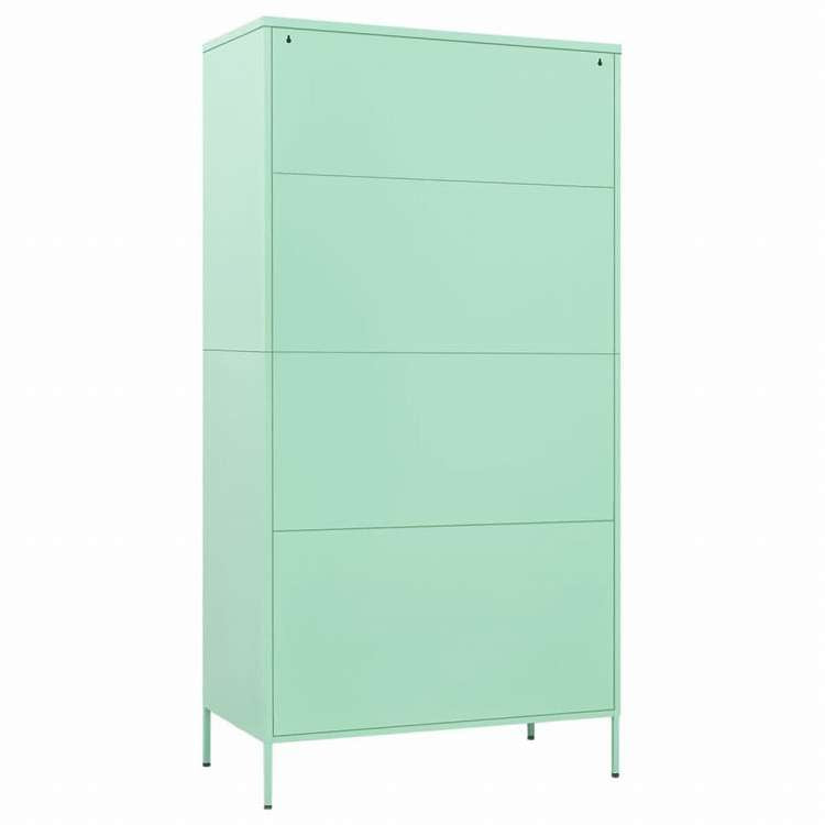vidaXL 洋服ダンス ミント 90x50x180 cm スチール家具 キャビネット&収納 戸棚・ワードローブ(代引不可)