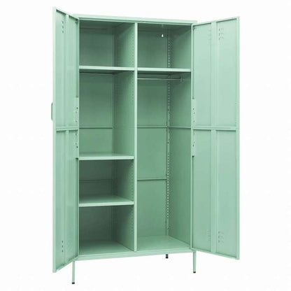 vidaXL 洋服ダンス ミント 90x50x180 cm スチール家具 キャビネット&収納 戸棚・ワードローブ(代引不可)