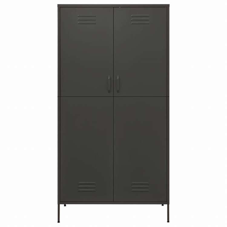 vidaXL 洋服ダンス アントラシート 90x50x180 cm スチール家具 キャビネット&収納 戸棚・ワードローブ(代引不可)