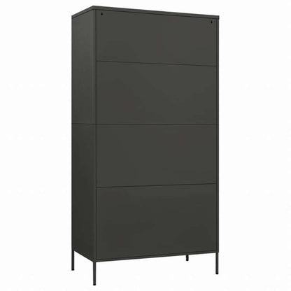vidaXL 洋服ダンス アントラシート 90x50x180 cm スチール家具 キャビネット&収納 戸棚・ワードローブ(代引不可)