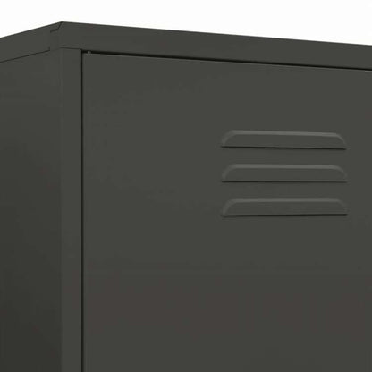 vidaXL 洋服ダンス アントラシート 90x50x180 cm スチール家具 キャビネット&収納 戸棚・ワードローブ(代引不可)