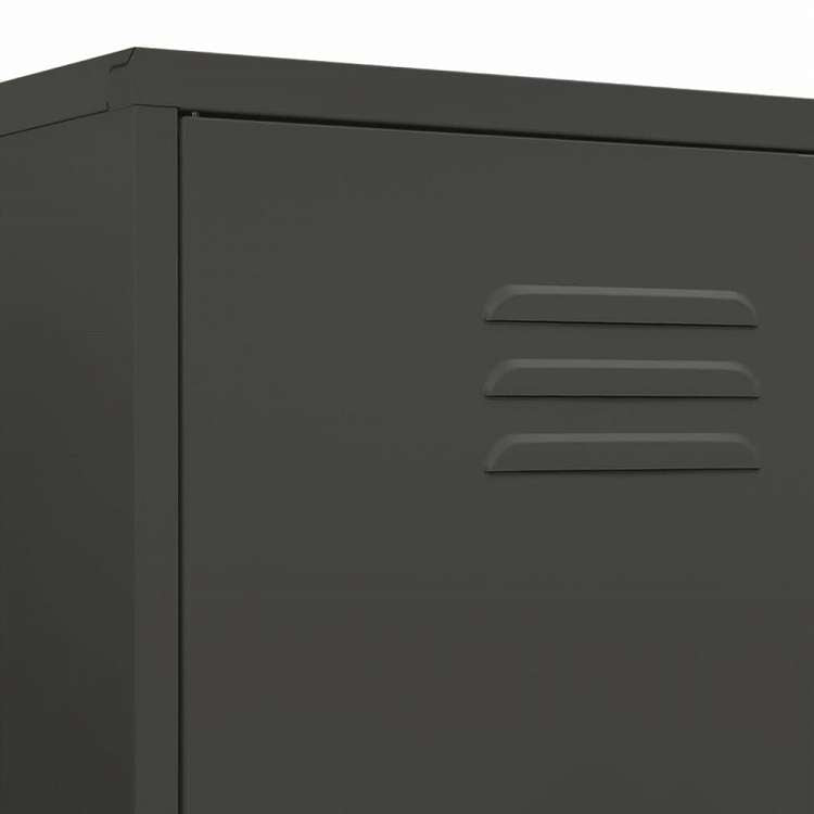 vidaXL 洋服ダンス アントラシート 90x50x180 cm スチール家具 キャビネット&収納 戸棚・ワードローブ(代引不可)