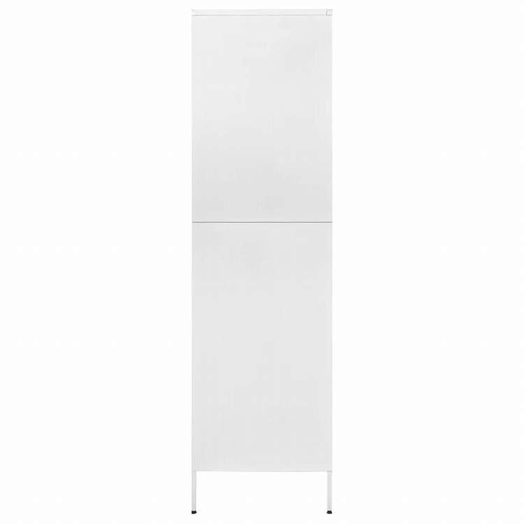 vidaXL 洋服ダンス ホワイト 90x50x180 cm スチール家具 キャビネット&収納 戸棚・ワードローブ(代引不可)