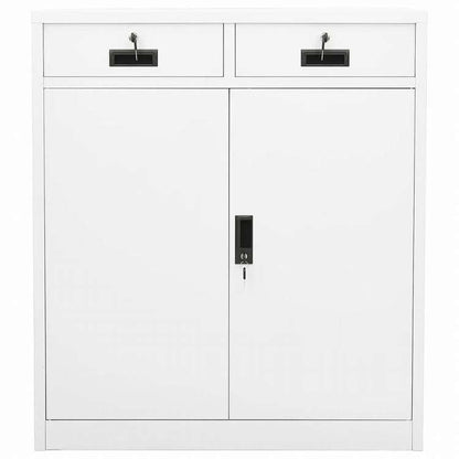 vidaXL オフィスキャビネット ホワイト 90x40x102cm スチール家具 キャビネット&収納 収納キャビネット・ロッカー(代引不可)