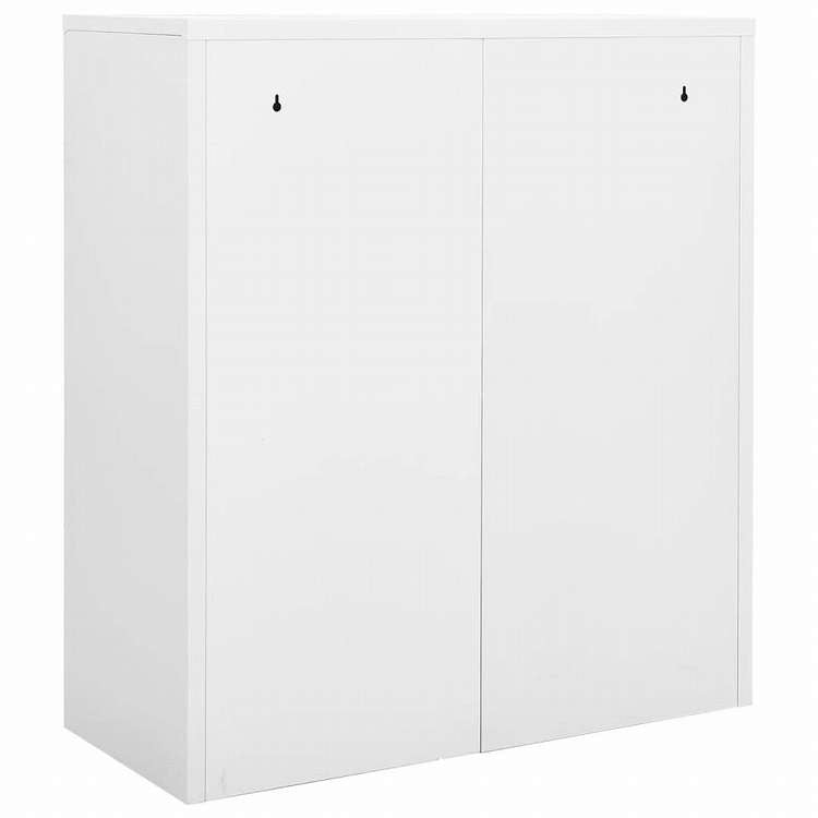 vidaXL オフィスキャビネット ホワイト 90x40x102cm スチール家具 キャビネット&収納 収納キャビネット・ロッカー(代引不可)