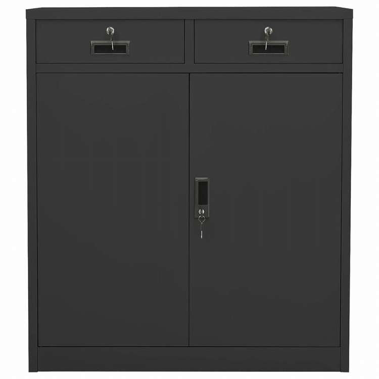vidaXL オフィスキャビネット アントラシート 90x40x102cm スチール家具 キャビネット&収納 収納キャビネット・ロッカー(代引不可)