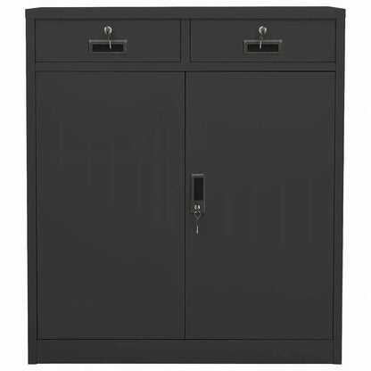 vidaXL オフィスキャビネット アントラシート 90x40x102cm スチール家具 キャビネット&収納 収納キャビネット・ロッカー(代引不可)