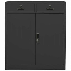 vidaXL オフィスキャビネット アントラシート 90x40x102cm スチール家具 キャビネット&収納 収納キャビネット・ロッカー(代引不可)
