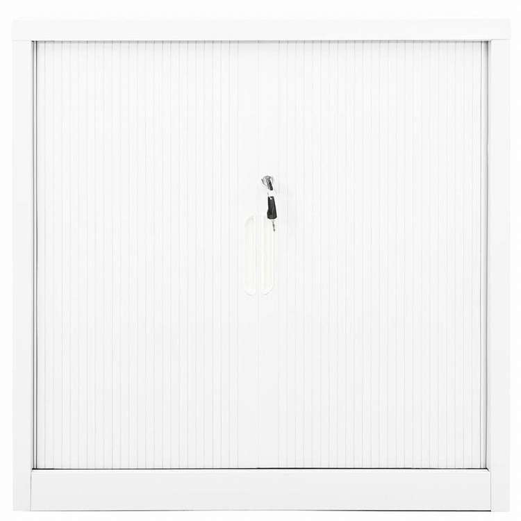 vidaXL スライドドアキャビネット ホワイト 90x40x90cm スチール家具 キャビネット&収納 収納キャビネット・ロッカー(代引不可)