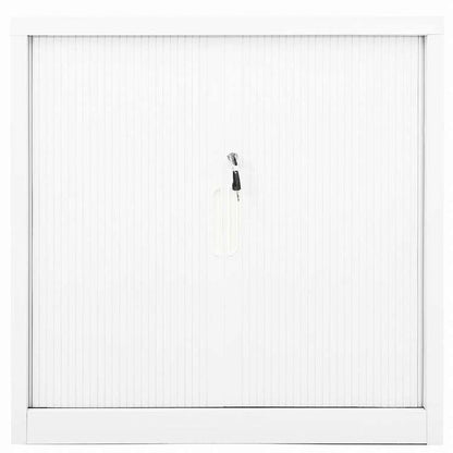 vidaXL スライドドアキャビネット ホワイト 90x40x90cm スチール家具 キャビネット&収納 収納キャビネット・ロッカー(代引不可)