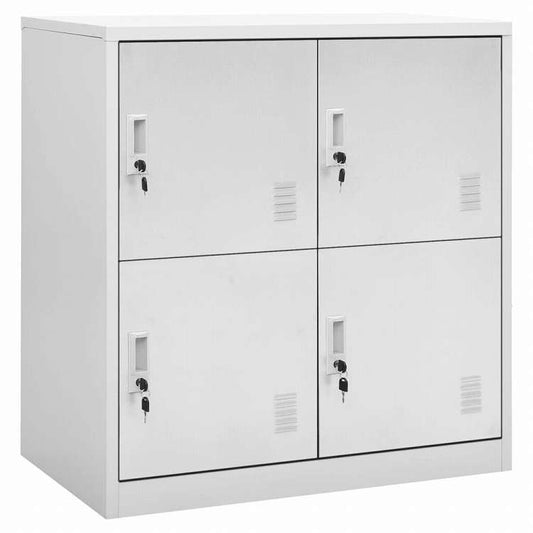 vidaXL ロッカーキャビネット ライトグレー 90x45x92.5cm スチール家具 キャビネット&収納 収納キャビネット・ロッカー(代引不可)