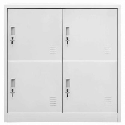 vidaXL ロッカーキャビネット ライトグレー 90x45x92.5cm スチール家具 キャビネット&収納 収納キャビネット・ロッカー(代引不可)