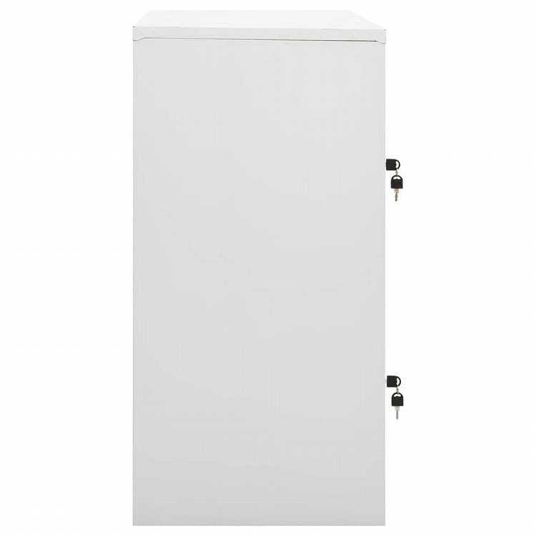 vidaXL ロッカーキャビネット ライトグレー 90x45x92.5cm スチール家具 キャビネット&収納 収納キャビネット・ロッカー(代引不可)