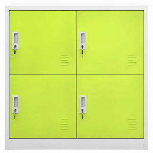 vidaXL ロッカーキャビネット ライトグレー&グリーン 90x45x92.5cm スチール家具 キャビネット&収納 収納キャビネット・ロッカー(代引不可)