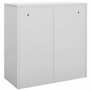 vidaXL ロッカーキャビネット ライトグレー 90x45x92.5cm スチール家具 キャビネット&収納 収納キャビネット・ロッカー(代引不可)