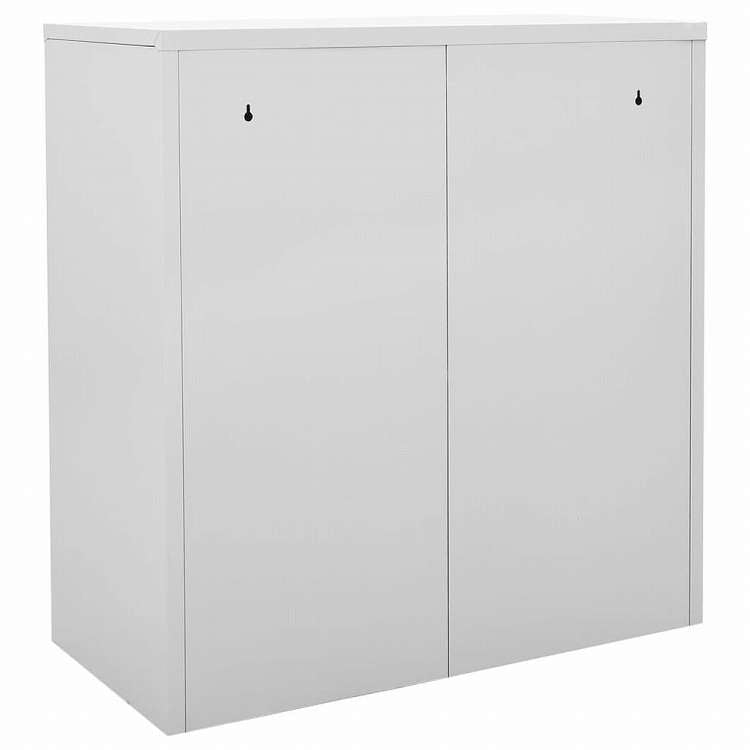 vidaXL ロッカーキャビネット ライトグレー 90x45x92.5 cm スチール家具 キャビネット&収納 収納キャビネット・ロッカー(代引不可)