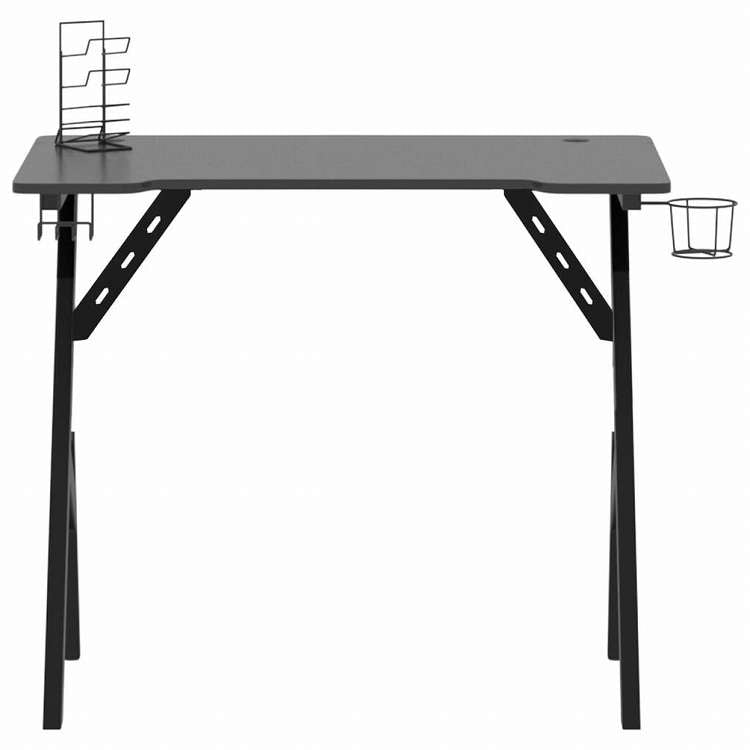 vidaXL ゲーミングデスク Y字型脚 ブラック 90x60x75 cm家具 オフィス家具 デスク(代引不可)
