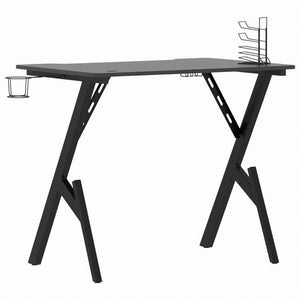 vidaXL ゲーミングデスク Y字型脚 ブラック 90x60x75 cm家具 オフィス家具 デスク(代引不可)