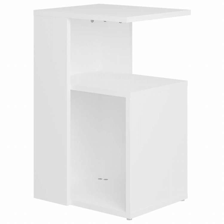 vidaXL サイドテーブル ホワイト 36x30x56cm エンジニアリングウッド家具 テーブル アクセントテーブル エンドテーブル(代引不可)