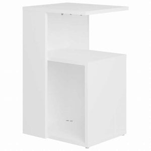 vidaXL サイドテーブル ホワイト 36x30x56cm エンジニアリングウッド家具 テーブル アクセントテーブル エンドテーブル(代引不可)