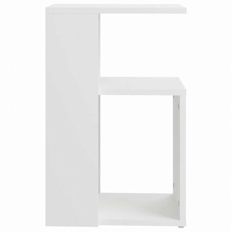 vidaXL サイドテーブル ホワイト 36x30x56cm エンジニアリングウッド家具 テーブル アクセントテーブル エンドテーブル(代引不可)