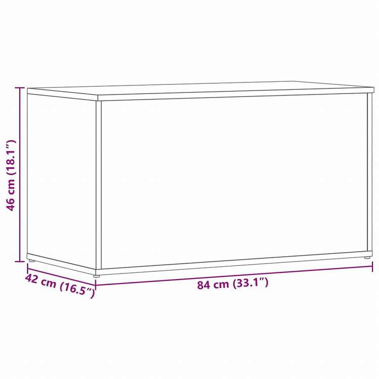 vidaXL 収納チェスト ホワイト 84x42x46 cm エンジニアリングウッド家具 キャビネット&収納 収納チェスト(代引不可)