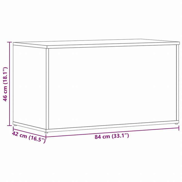 vidaXL 収納チェスト ブラック 84x42x46 cm エンジニアリングウッド家具 キャビネット&収納 収納チェスト(代引不可)