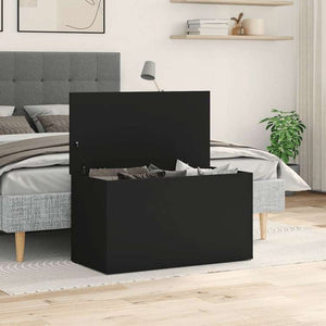 vidaXL 収納チェスト ブラック 84x42x46 cm エンジニアリングウッド家具 キャビネット&収納 収納チェスト(代引不可)