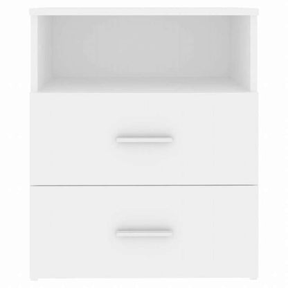 vidaXL ベッドキャビネット 2点 ホワイト 50x32x60 cm家具 テーブル ベッドサイドテーブル(代引不可)
