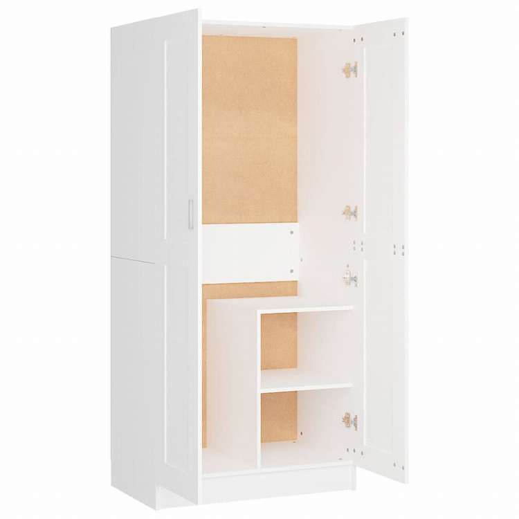 vidaXL 洋服ダンス ホワイト 82.5x51.5x180 cm エンジニアリングウッド家具 キャビネット&収納 戸棚・ワードローブ(代引不可)