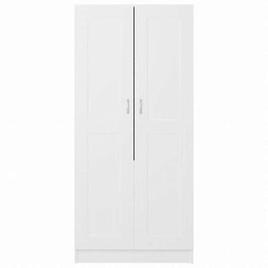 vidaXL 洋服ダンス ホワイト 82.5x51.5x180 cm エンジニアリングウッド家具 キャビネット&収納 戸棚・ワードローブ(代引不可)