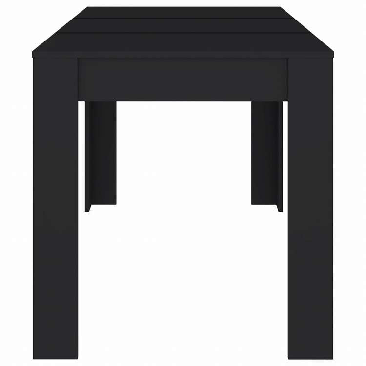vidaXL ダイニングテーブル ブラック 140x74.5x76cm エンジニアリングウッド家具 テーブル キッチン・ダイニングルームテーブル(代引不可)