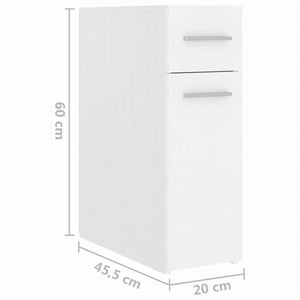 vidaXL 収納キャビネット 薬 ホワイト 20x45.5x60 cm エンジニアリングウッド家具 キャビネット&収納 収納キャビネット・ロッカー(代引不可)