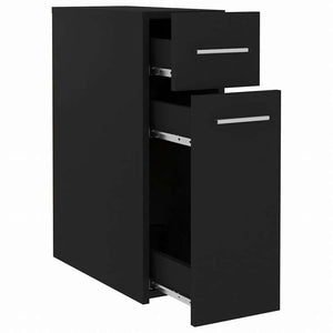 vidaXL 収納キャビネット 薬 ブラック 20x45.5x60 cm エンジニアリングウッド家具 キャビネット&収納 収納キャビネット・ロッカー(代引不可)