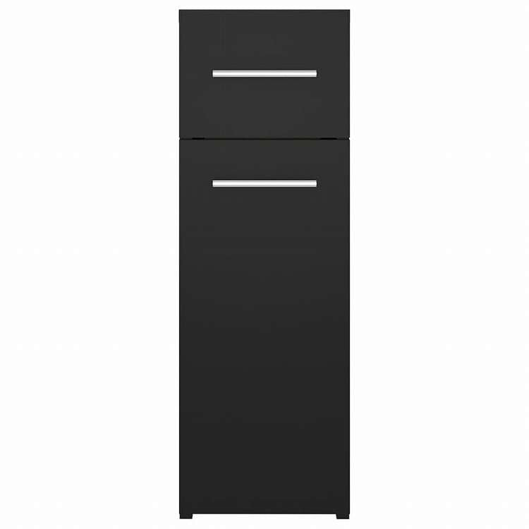 vidaXL 収納キャビネット 薬 ブラック 20x45.5x60 cm エンジニアリングウッド家具 キャビネット&収納 収納キャビネット・ロッカー(代引不可)