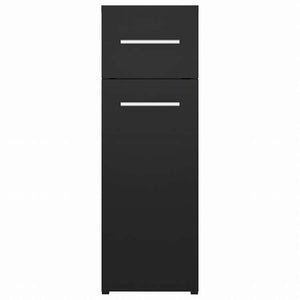 vidaXL 収納キャビネット 薬 ブラック 20x45.5x60 cm エンジニアリングウッド家具 キャビネット&収納 収納キャビネット・ロッカー(代引不可)