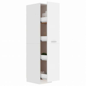 vidaXL 収納キャビネット 薬 ホワイト 30x42.5x150 cm エンジニアリングウッド家具 キャビネット&収納 収納キャビネット・ロッカー(代引不可)
