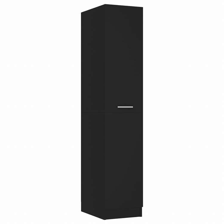 vidaXL 収納キャビネット 薬 ブラック 30x42.5x150 cm エンジニアリングウッド家具 キャビネット&収納 収納キャビネット・ロッカー(代引不可)
