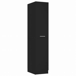 vidaXL 収納キャビネット 薬 ブラック 30x42.5x150 cm エンジニアリングウッド家具 キャビネット&収納 収納キャビネット・ロッカー(代引不可)