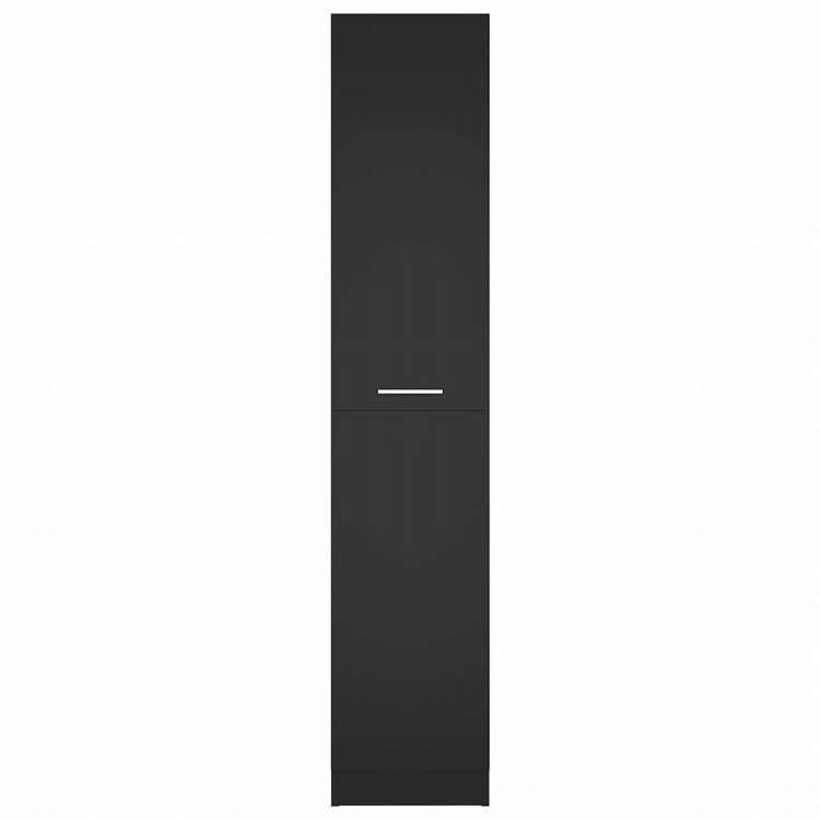 vidaXL 収納キャビネット 薬 ブラック 30x42.5x150 cm エンジニアリングウッド家具 キャビネット&収納 収納キャビネット・ロッカー(代引不可)