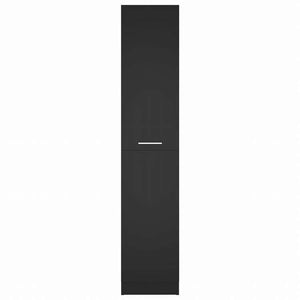 vidaXL 収納キャビネット 薬 ブラック 30x42.5x150 cm エンジニアリングウッド家具 キャビネット&収納 収納キャビネット・ロッカー(代引不可)