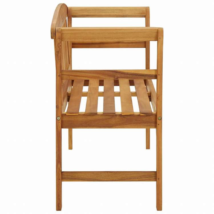 vidaXL ガーデンベンチ 114cm アカシア無垢材家具 アウトドア家具 屋外椅子 アウトドアベンチ(代引不可)