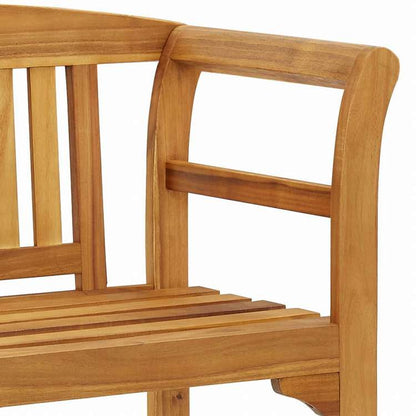 vidaXL ガーデンベンチ 114cm アカシア無垢材家具 アウトドア家具 屋外椅子 アウトドアベンチ(代引不可)