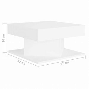 vidaXL コーヒーテーブル ホワイト 57x57x30 cm エンジニアリングウッド家具 テーブル アクセントテーブル コーヒーテーブル(代引不可)