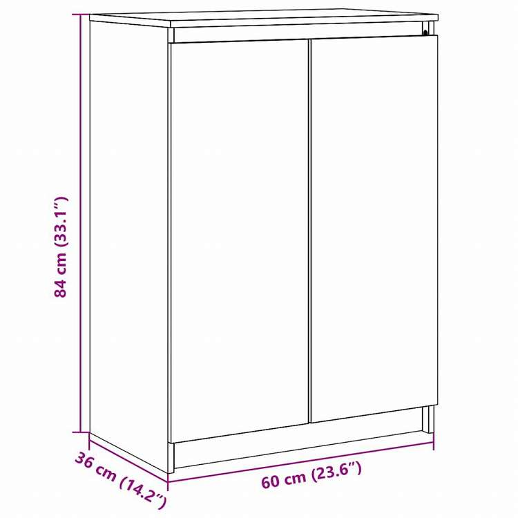 vidaXL サイドボード 60x36x84 cm パイン無垢材家具 キャビネット&収納 サイドボード(代引不可)