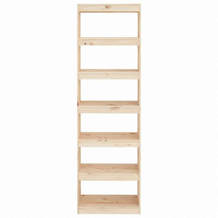 vidaXL ブックキャビネット/間仕切り 60x30x199.5 cm 無垢のパイン材家具 棚 本棚・オープンラック(代引不可)