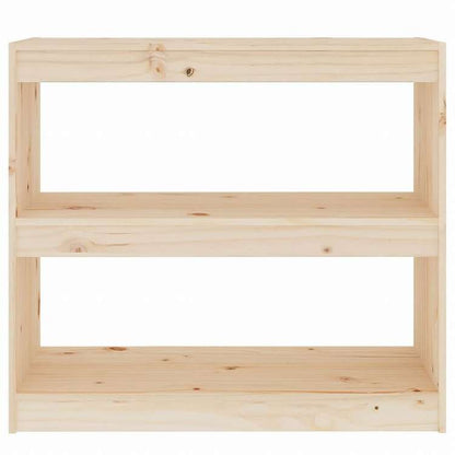 vidaXL ブックキャビネット/間仕切り 80x30x71.5 cm パイン無垢材家具 棚 本棚・オープンラック(代引不可)